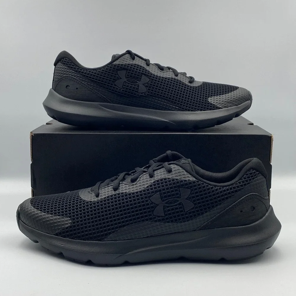 Under Armour Surge 3 Men's 10 Running Shoes Black Training Sneaker‎ 3024883-002